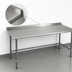 Thumbnail image #4 for BlendPort Deluxe Series 84-Inch x 24-Inch Stainless Steel Work Table with Rear Upturn and Galvanized Tubular Base