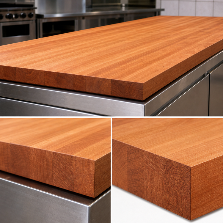 Product image #4 for Boos Block Ultra Premium American Cherry Edge Grain Kitchen Countertop, 108 x 38 x 3 Inch, Oil Finish