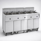 Thumbnail image #4 for Imperial (Middleby) IFSSP575ET 5-Tank Electric Floor Fryer, 75 lb. Per Tank, Built-In Filter, Stainless Steel