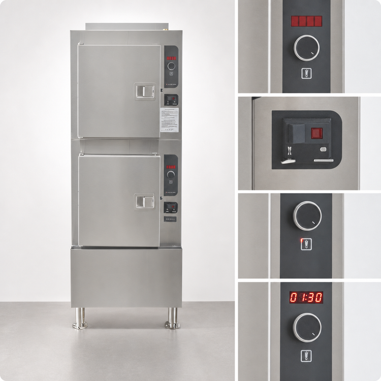 Product image #4 for Steamcraft Gemini 10 Pressureless Gas Convection Steamer with 2 Compartments