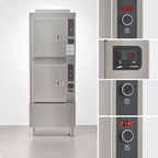 Thumbnail image #4 for Cleveland Range Steamcraft 24CGA10.2ES Pressureless Gas Convection Steamer, 2 Compartments, 10 Full-Size Pan Capacity, SureCook Controls