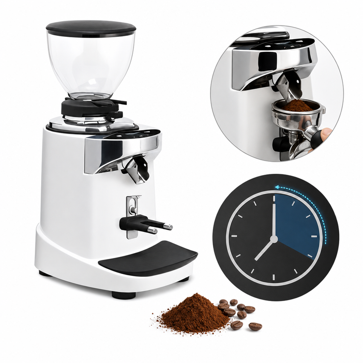 Product image #4 for UNIC Ceado E37J On-Demand Espresso Coffee Grinder with 64mm Flat Burrs, White