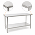 Thumbnail image #4 for Eagle Spec-Master 144-Inch W x 30-Inch D Stainless Steel Flat Top Work Table with Adjustable Undershelf