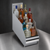 Thumbnail image #4 for Krowne Royal Series Freestanding Underbar Stainless Steel Liquor Display, 8 x 24 Inch, 5-Step, 10-Bottle Capacity