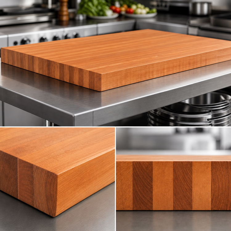 Product image #4 for John Boos Boos Block Edge Grain American Cherry Kitchen Countertop, 36 x 27 x 2-1/4 Inch, Varnique Finish