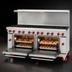 Thumbnail image #4 for American Range AR-12-CC 72-Inch Stainless Steel Gas Restaurant Range with 12 Open Burners and 2 Convection Ovens