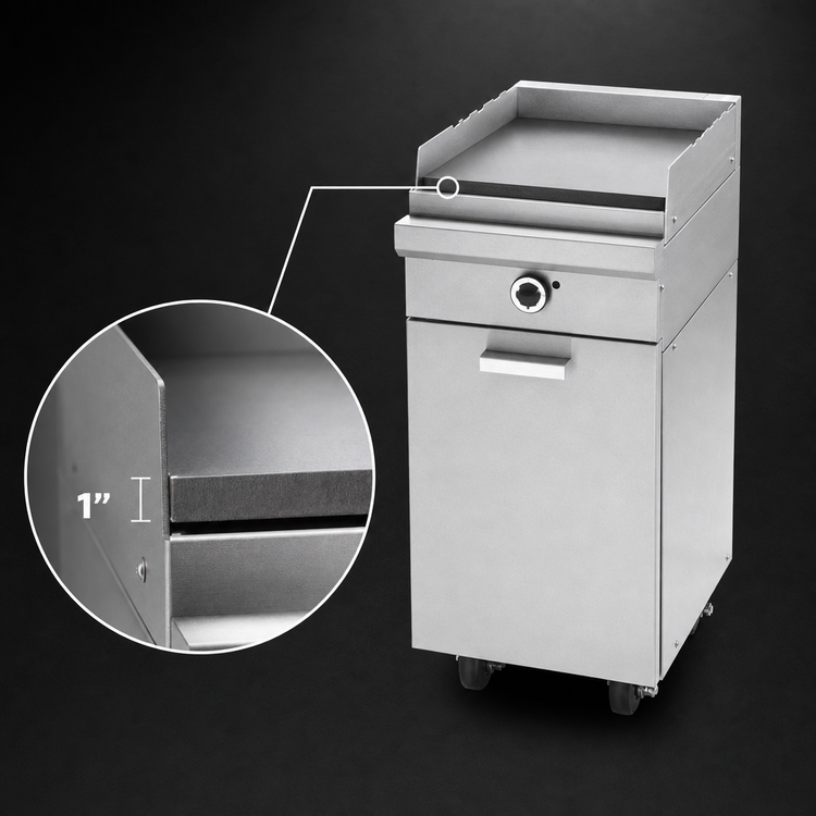 Product image #4 for Garland Master Series Heavy Duty 17-Inch Gas Add-A-Unit Griddle with Storage Base and 1-Inch Steel Plate