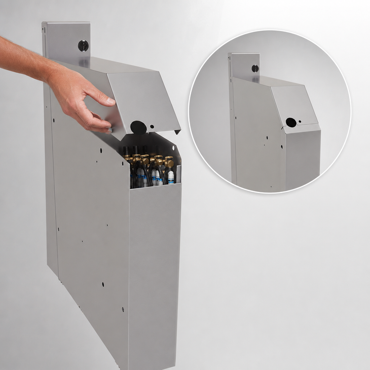 Product image #4 for Extra Deep Stainless Steel Soda Manifold Housing for Wunder-Bar or Schroeder America 8-14 Button Manifolds