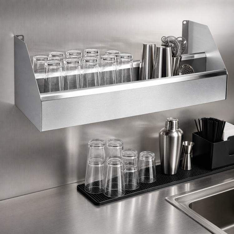 Product image #4 for CHOICE Double Stainless Steel Speed Rail, 59 Inches W x 10 Inches D