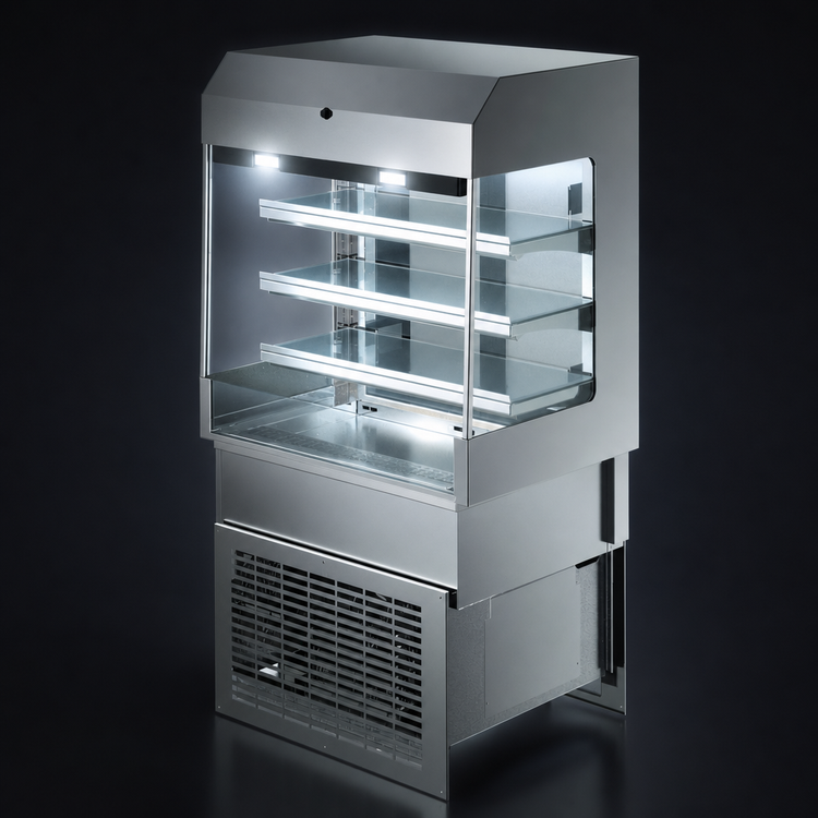 Product image #4 for Delfield ASM-48P Drop-In Air Screen Refrigerated Merchandiser with 3 Adjustable Glass Shelves