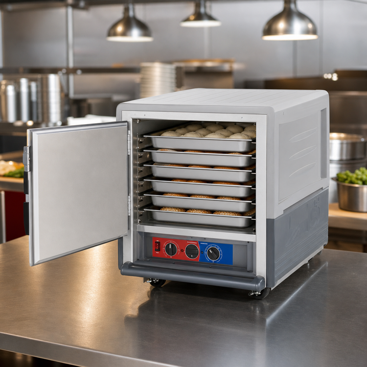 Product image #4 for Metro C5 3 Series Mobile Under Counter Moisture Heated Holding and Proofing Cabinet with Gray Insulation Armour, 10-Pan Capacity