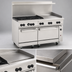 Thumbnail image #4 for Wolf Challenger XL 60-Inch Gas Restaurant Range with 6 Open Burners, 24-Inch Griddle, and 2 Standard Ovens