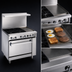 Thumbnail image #4 for Imperial Pro Series 36-Inch Gas Restaurant Range with 4 Open Burners, 12-Inch Griddle, and Standard Oven