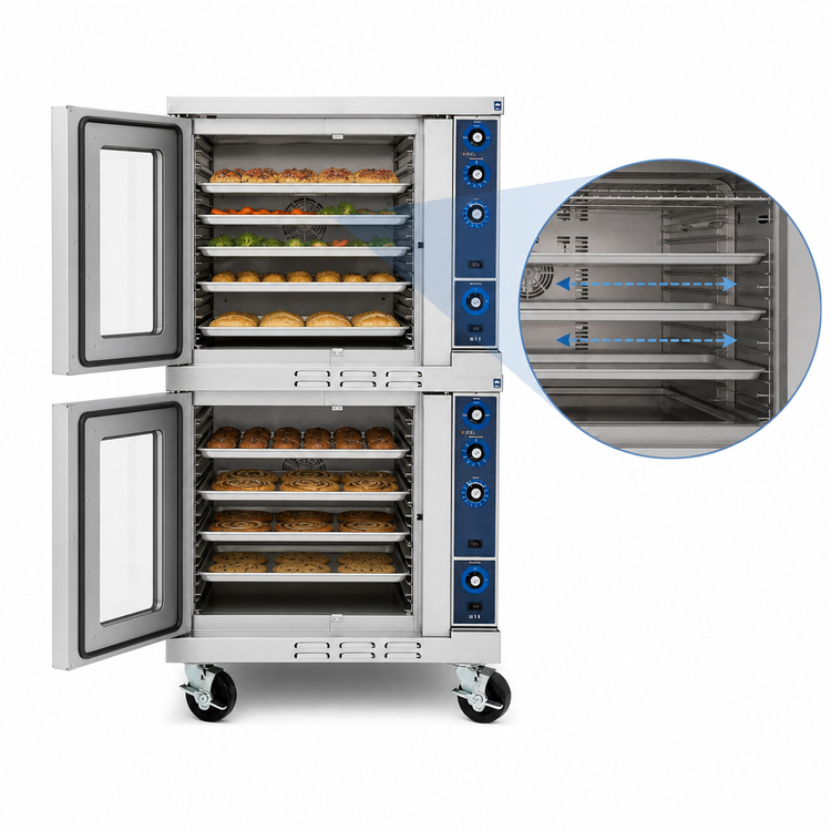 Product image #4 for Duke 613-G4XX Double Deck Deep Depth Gas Convection Oven with Solid State Controls