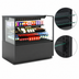 Thumbnail image #4 for Reveal® 71-3/4 Inch Freestanding Self-Service Refrigerated Open-Air Cooler with 2-Tier Glass Shelving, Black