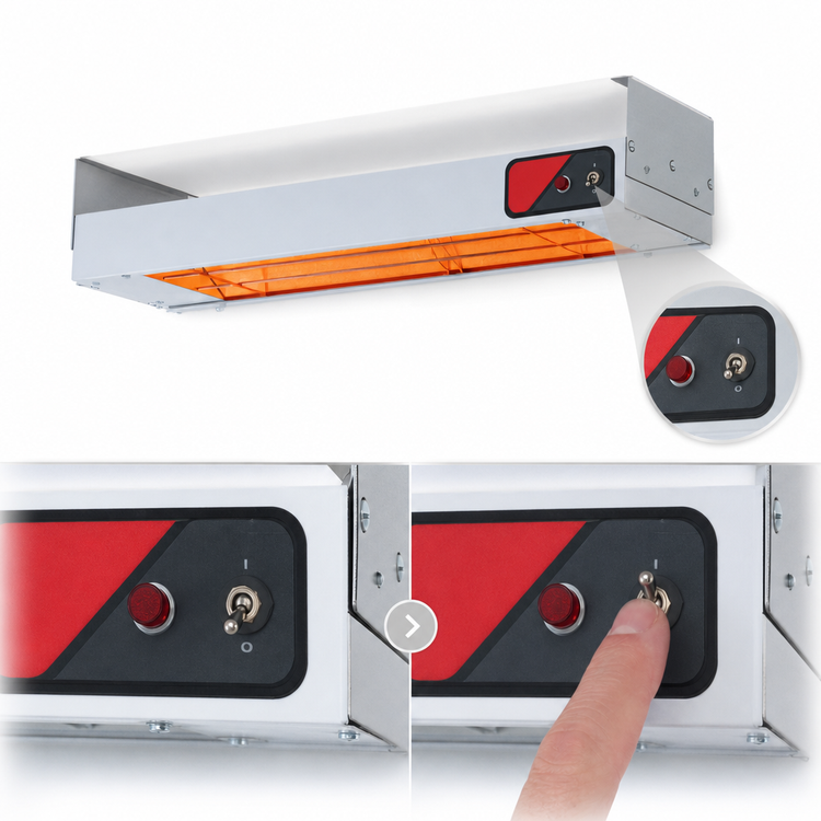 Product image #4 for Nemco 24-Inch Single Unlighted Infrared Strip Heater, 240V, 500W