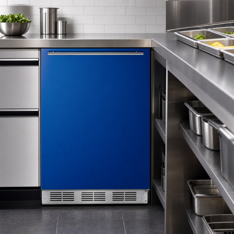 Product image #5 for Summit BRF611WHBADA 5.1 cu. ft. ADA-Compliant Undercounter Refrigerator-Freezer — Cobalt Blue Door