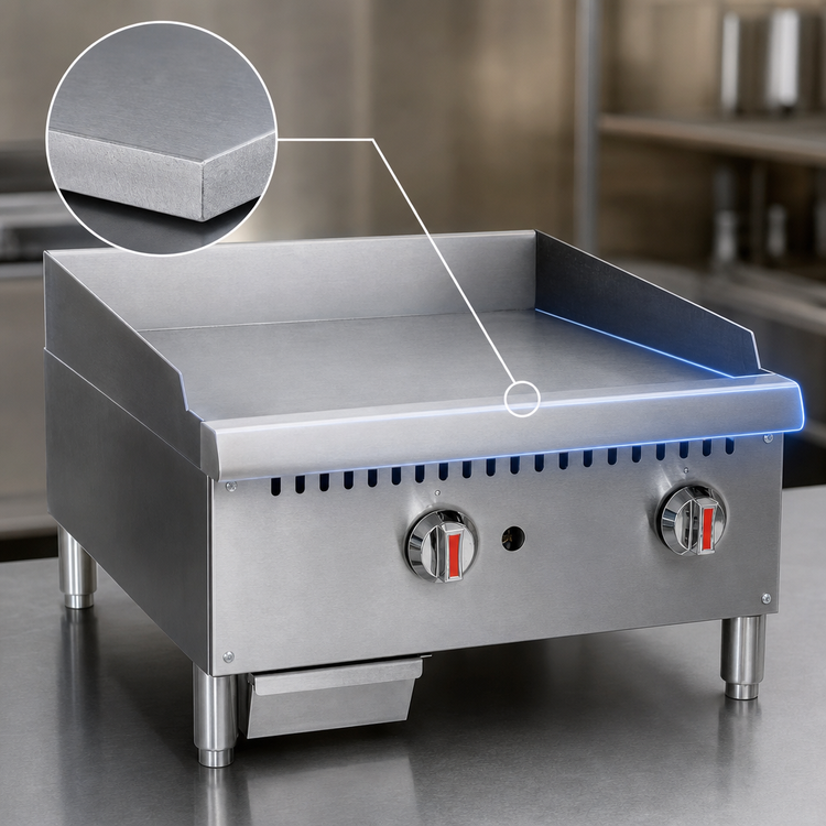 Product image #4 for Serv-Ware 24-Inch Manual Countertop Gas Griddle, Natural Gas