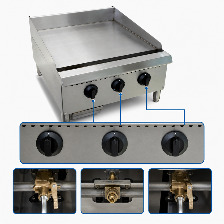 Product image #4 for Comstock-Castle 36-Inch Countertop Gas Griddle with Manual Controls