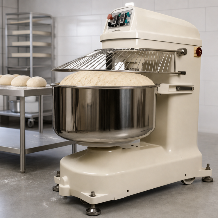 Product image #4 for BakeryXpress Floor Model Spiral Dough Mixer with 73-Qt Fixed Bowl, 88-lb Capacity