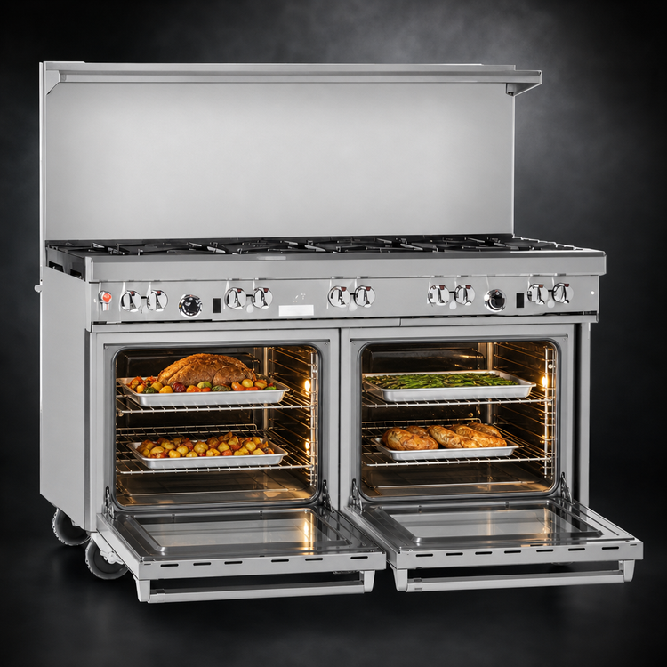 Product image #4 for Southbend Ultimate 60-Inch Gas Restaurant Range with 9 Burners and 2 Standard Ovens