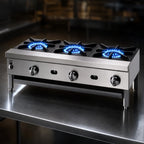 Thumbnail image #4 for Jade Range (Middleby) Supreme JHP-448-F 48-Inch Floor Model Gas Hot Plate with 4 Open Burners, Stainless Steel, Undershelf
