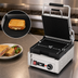 Thumbnail image #4 for Omcan Single Commercial Panini Press with Grooved Cast Iron Plates, 10 x 11 Inch Cooking Surface, 120V