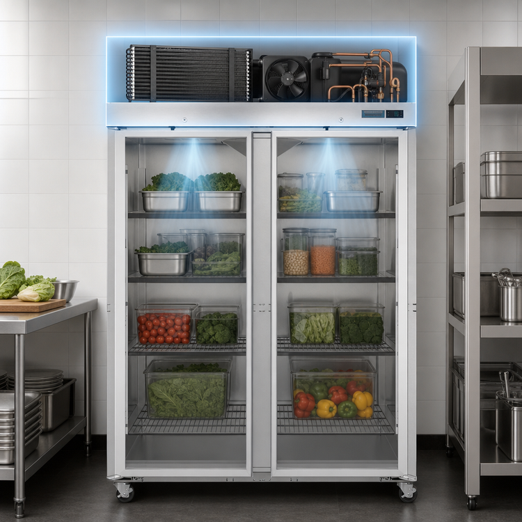 Product image #4 for Hoshizaki Steelheart R2A-FG Two-Section Reach-In Refrigerator with Full Glass Doors