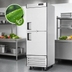 Thumbnail image #4 for Everest Refrigeration Bottom-Mount Reach-In Freezer, 1 Section, 23 Cu. Ft., 2 Half-Height Solid Locking Doors