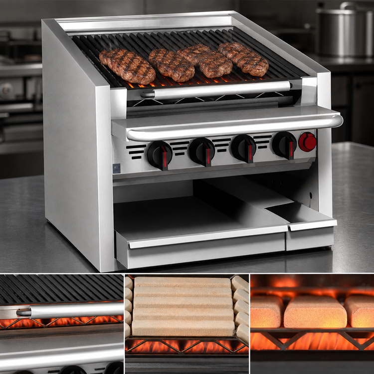Product image #4 for Magikitch'n 48-Inch Countertop Gas Coal Charbroiler