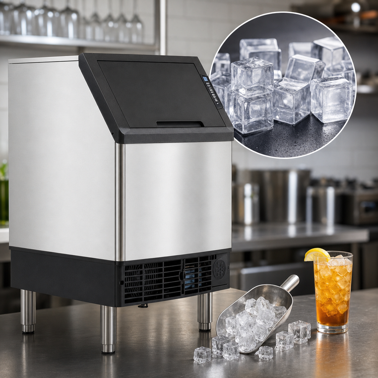 Product image #4 for NEO Undercounter Dice Ice Maker with 90 lb. Storage Bin, Air-Cooled