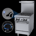 Thumbnail image #4 for Garland GFE Starfire Pro 24-Inch Gas Restaurant Range with 4 Open Burners and Space Saver Oven