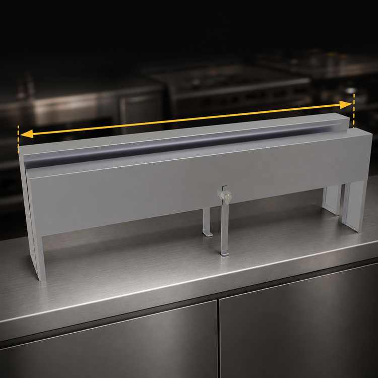 Product image #4 for Glastender 39-Inch Double Speed Rail Locking Cover, Stainless Steel