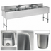 Thumbnail image #4 for Advance Tabco Special Value 96-Inch 4-Compartment Stainless Steel Bar Sink with Dual Drainboards and Splash-Mount Faucets