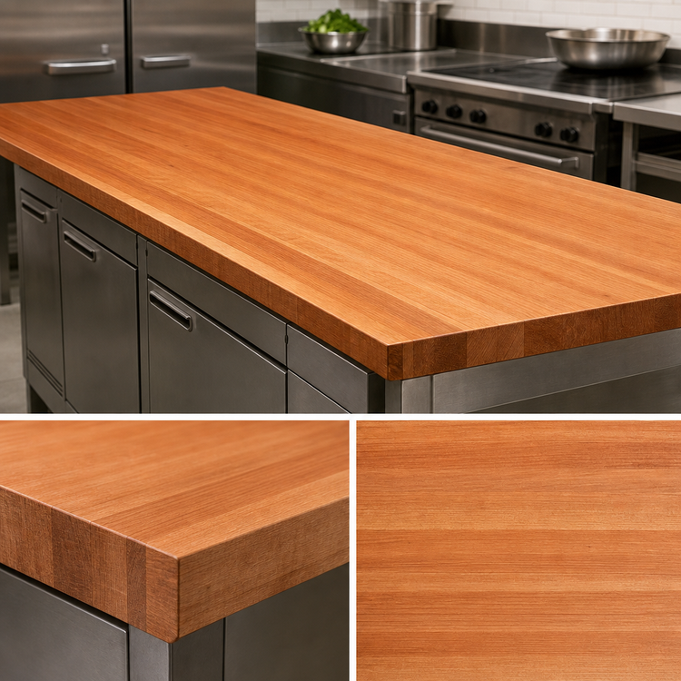 Product image #4 for Boos Block American Cherry Edge Grain Kitchen Countertop, 144"W x 42"D x 2-1/4" Thick, Penetrating Oil Finish