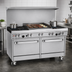 Thumbnail image #4 for Southbend Ultimate 60-Inch Gas Restaurant Range with 3 Star/Sauté Front Burners, 3 Rear Non-Clog Burners, 24-Inch Griddle/Broiler, and 2 Cabinets