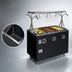 Thumbnail image #4 for Vollrath 2-Series Affordable Portable Deluxe 3-Well Mobile Hot Food Station with Breath Guard and Enclosed Base