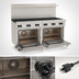 Thumbnail image #4 for Vulcan Endurance 72-Inch Gas Restaurant Range with 12 Open Burners and 2 Convection Ovens