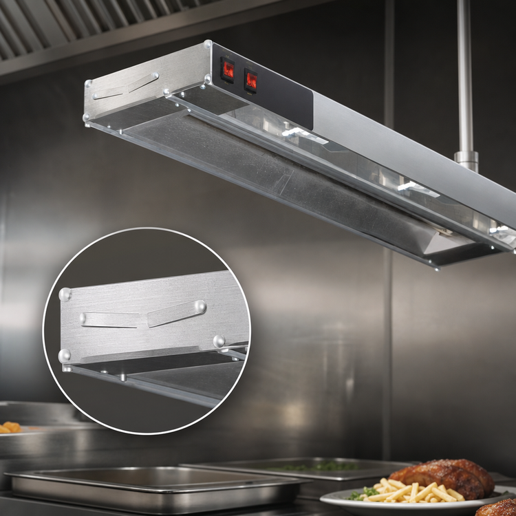 Product image #4 for Eagle RedHots 54-Inch Single Strip Unlighted Food Heat Lamp with Remote, 240V