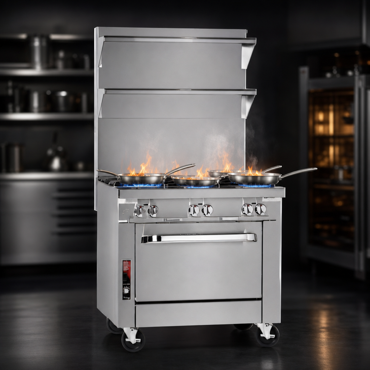 Product image #4 for Southbend Platinum 32-Inch Modular Heavy Duty Gas Range with 3 Open Burners and 3 Step-Up Open Burners