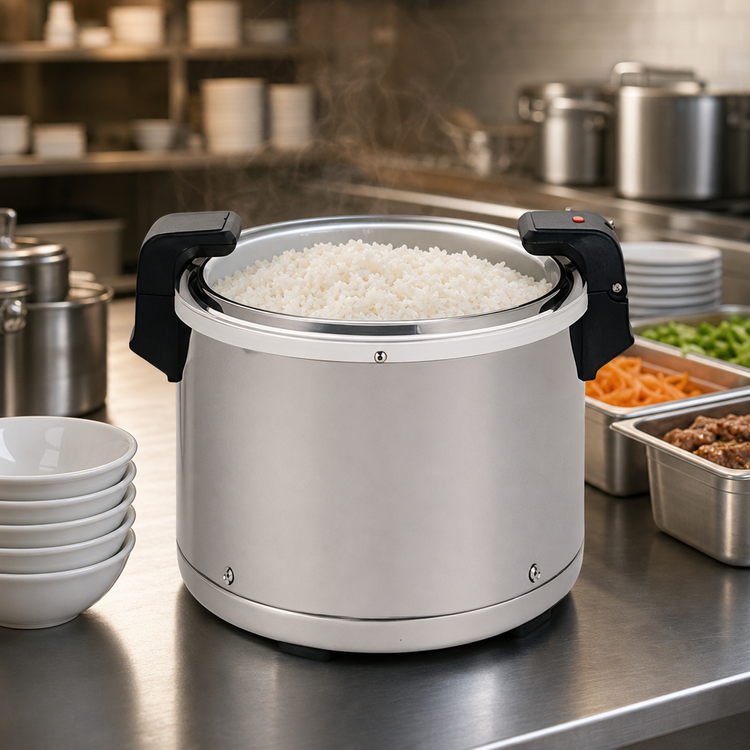 Product image #4 for Thunder Group 30-Cup Electric Rice Warmer with Stainless Steel Mirror Finish and Non-Stick Inner Pot
