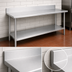 Thumbnail image #4 for Duke 84-Inch x 36-Inch Stainless Steel Work Table with 5-Inch Riser and Undershelf
