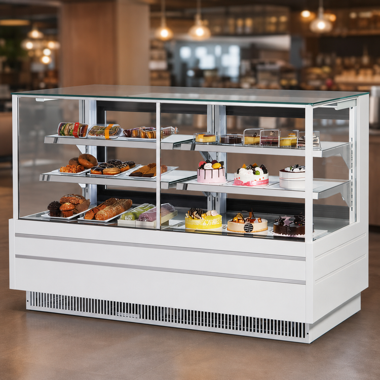 Product image #4 for Turbo Air 72-1/2-Inch Right Refrigerated / Left Dry Full-Service See-Thru Display Case