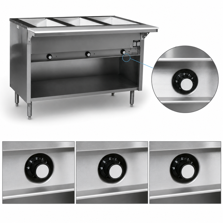 Product image #4 for Spec-Master HT5CB-208-3 5-Well Electric Hot Food Table, 79" Wide