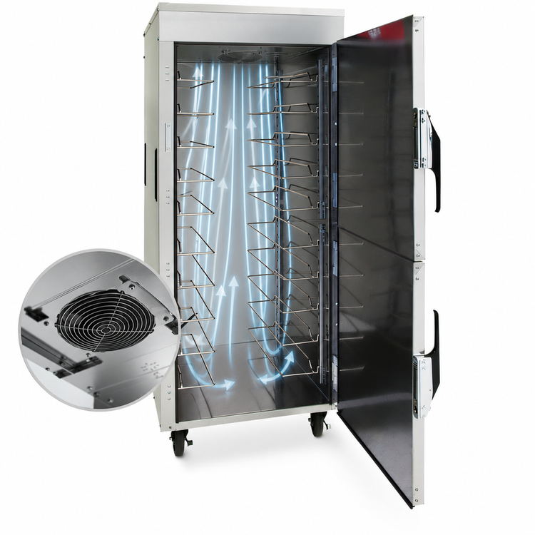 Product image #5 for Vulcan Pass-Thru Mobile Holding and Transport Cabinet with Forced-Air Blower, 7 Sheet Pan / 14 Hotel Pan Capacity