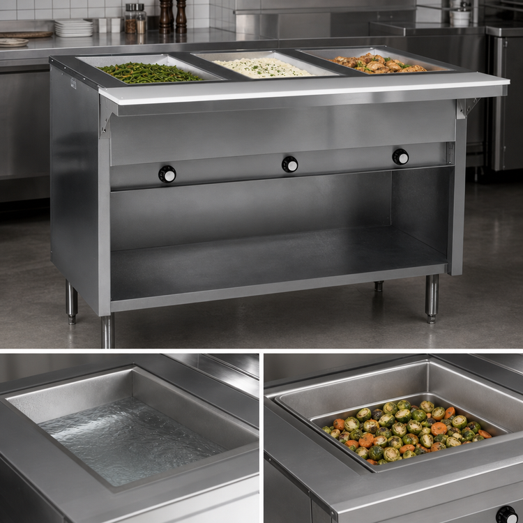 Product image #4 for Eagle Group Spec-Master HT5CB-208 79"W 5-Well Electric Hot Food Table with Enclosed Base