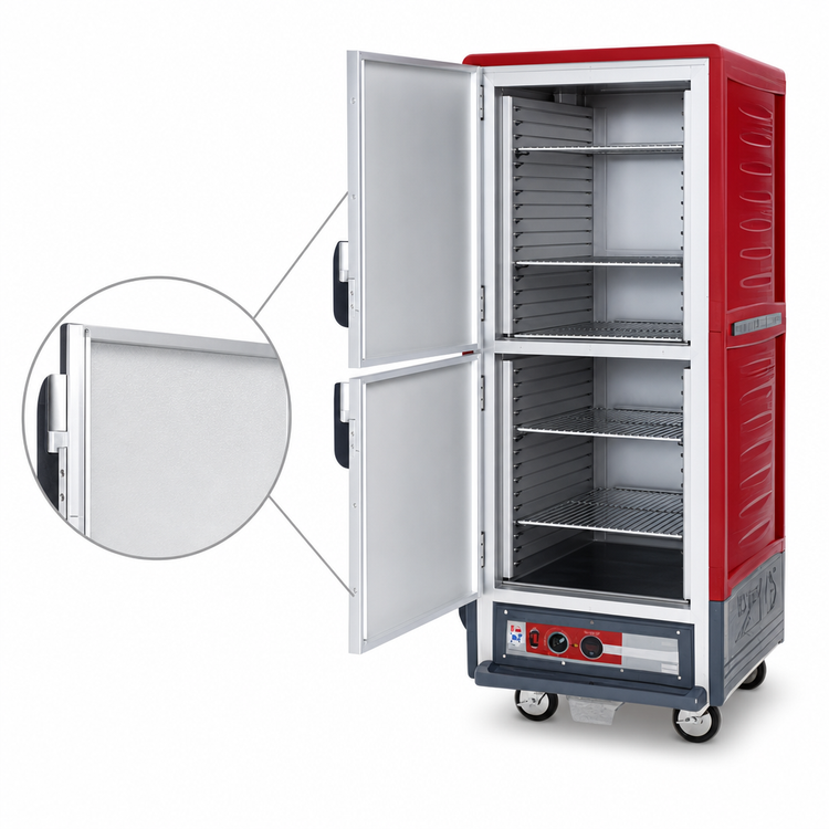 Product image #4 for Metro C5 3 Series Full Height Combination Heated Holding and Proofing Cabinet with Dutch Solid Doors and Universal Wire Slides