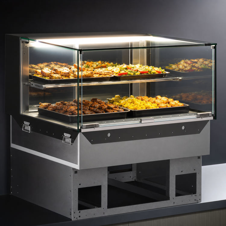 Product image #4 for Structural Concepts Reveal® 35-3/4 Inch Wide Self-Service Heated Slide-In Counter Display Case