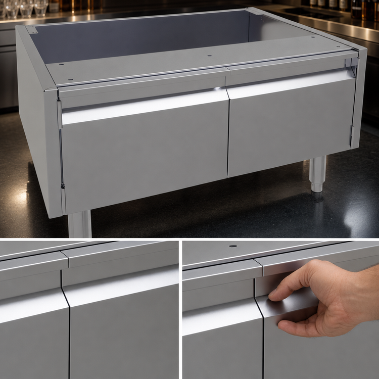 Product image #4 for Glastender ACB-30 Two-Door Stainless Steel Underbar Add-On Cabinet Base, 30-Inch Wide