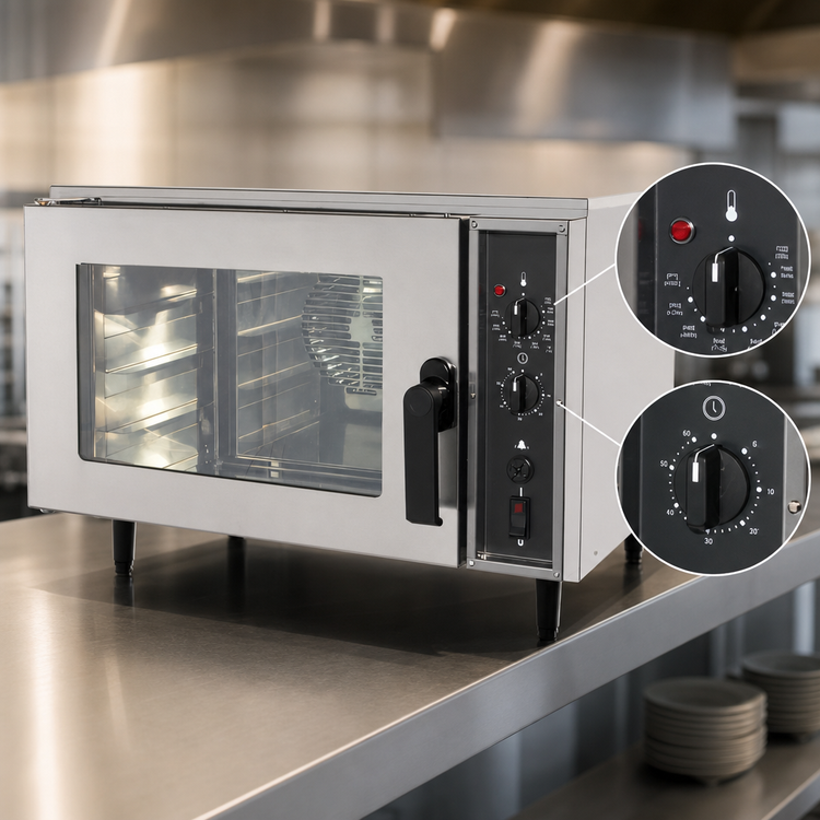 Product image #4 for Nu-Vu NCO3 Countertop Half-Size Electric Convection Oven, 3 Half-Pan Capacity